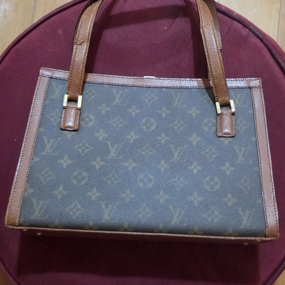 Louis Vuitton Vintage Brown Monogram Tote Bag